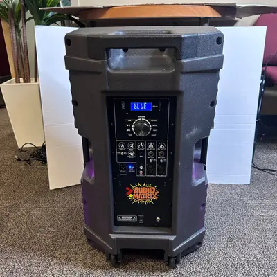 Audio Matrix CB1501 15" Translucent Bluetooth Party Speaker Wireless Mic & Stand - Thumbnail 5
