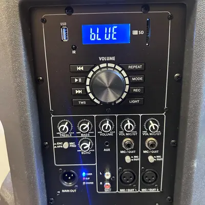Audio Matrix CB1501 15" Translucent Bluetooth Party Speaker Wireless Mic & Stand - Thumbnail 8