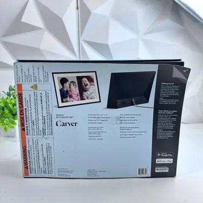 Aura Carver AF900-MBLK 10.1" WiFi Digital Photo Frame, Gravel White Mat - Thumbnail 9