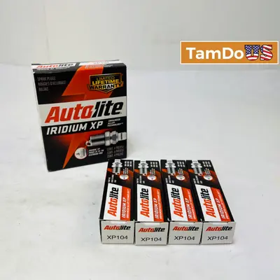 Autolite Iridium XP104 Spark Plugs - Pack of 4, Enhanced Alloy Technology - Thumbnail 1