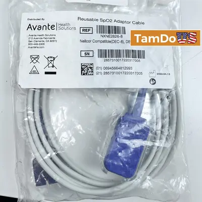 Avante Reusable SpO2 Adapter Cable NXNE2626-8 Nellcor Compatible 2.2m - New - Real photo at TamDo.us