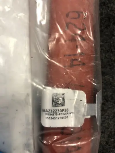 Aviation Hose Assembly 84A232230P36 W634373 With Orange Firesleeve & AN Fittings - Thumbnail 6