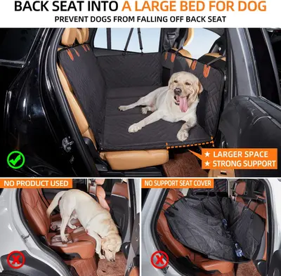 Back Seat Extender, Dog Car Seat Cover for Car SUV Truck - Thumbnail 6