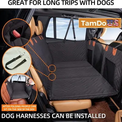 Back Seat Extender, Dog Car Seat Cover for Car SUV Truck - New - Real photo at TamDo.us