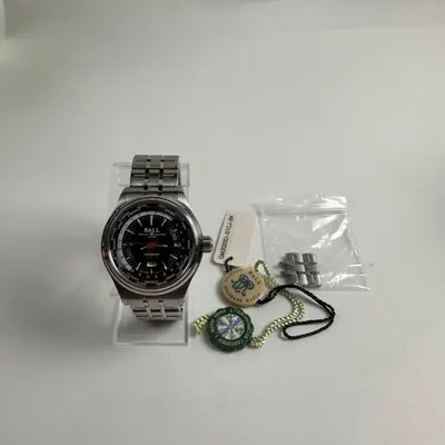 Ball $3299 Trainmaster World Time GMT Automatic Chronometer Men's Watch 41mm - Thumbnail 7