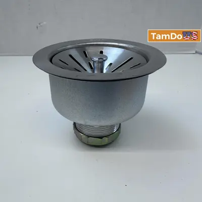 Ball Lock Kitchen Sink Strainer – Polished Stainless Steel Basket Drain - Thumbnail 8