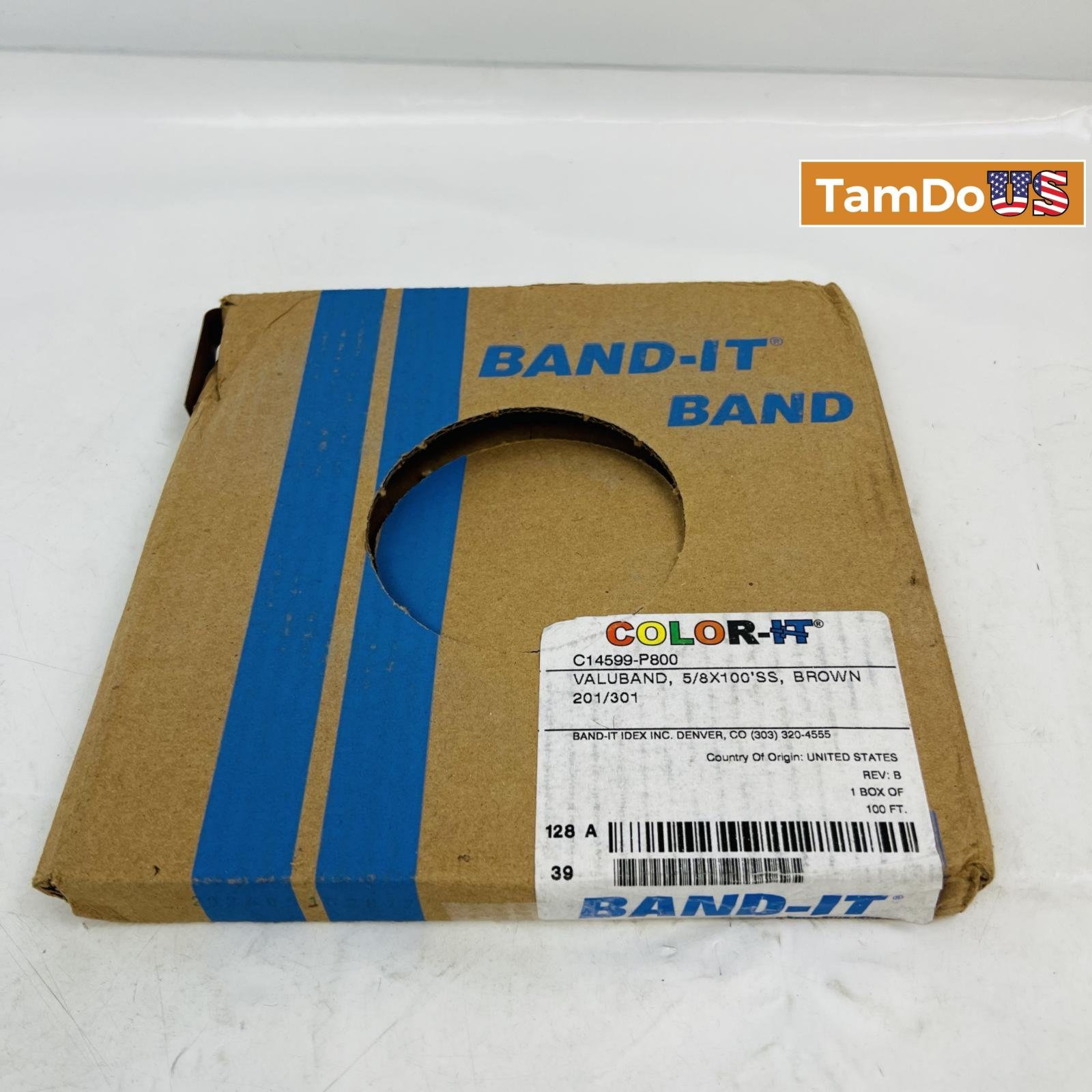 Band-It C14599-P800 Valuband Roll | 5/8" x 100ft | 201/301 SS - Photo 1 - Real photo at TamDo.us