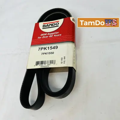 BANDO 7PK1549 Serpentine Belt 7PK1550 OEM Quality 7 Rib Accessory Drive Belt - Thumbnail 1