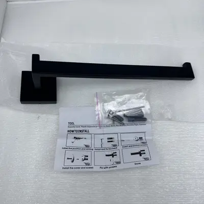 Bathroom Wall Mounted Towel Bar, Stainless Steel, Modern Design - New - Real photo at TamDo.us