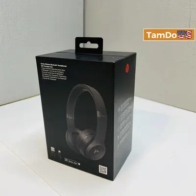Beats Solo3 Wireless Headphones - Black, Bluetooth, New Open Box - Thumbnail 1