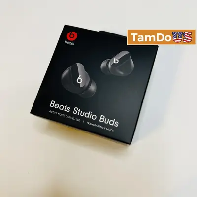 Beats Studio Buds Wireless Noise Cancelling Earbuds – Black | Charging Case - Thumbnail 1