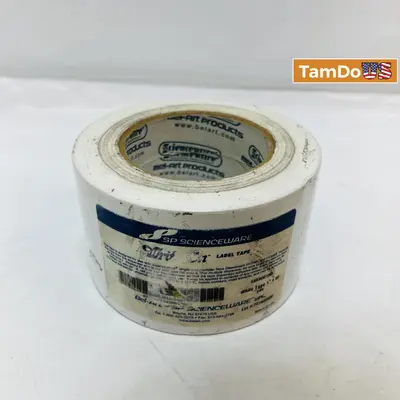 Bel-Art Write-On Label Tape, 1" x 60 Yds, Waterproof, Lab/Freezer Safe, White - Thumbnail 3