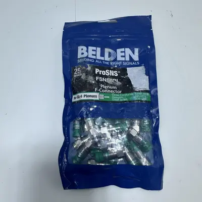 Belden ProSNS FSNS6PL Plenum F-Connector 25-pack - New - Real photo at TamDo.us