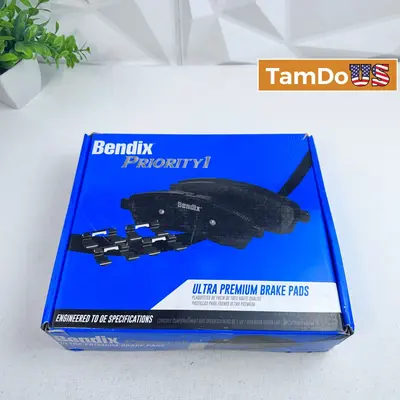 Bendix CFM760 Ultra Ceramic Rear Pads Fits Honda Accord CR-V Acura TLX Abutment Kit - Thumbnail 1