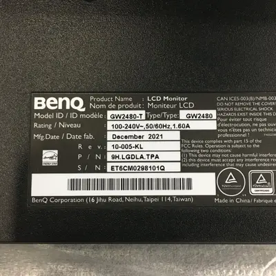 BenQ GW2480 24" IPS LED Monitor FHD 1080p 60Hz HDMI DP VGA Ultra-Slim - Thumbnail 9