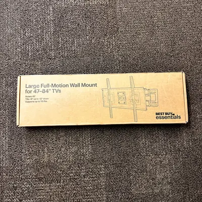 Best Buy Essentials Large Full-Motion TV Wall Mount for 47"-84" Flat Screen TVs - Thumbnail 7