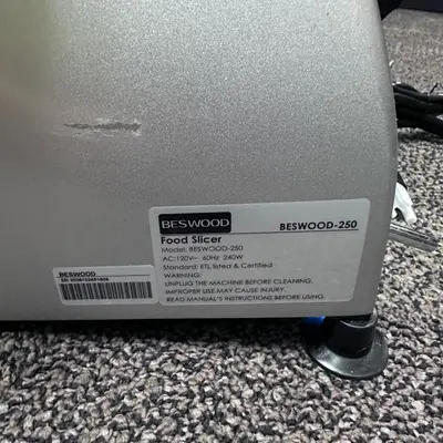 BESWOOD 250 10" Commercial Electric Food Meat Slicer Chromium Plated Blade 240W - Thumbnail 10