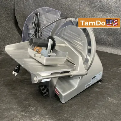BESWOOD 250 10" Commercial Electric Food Meat Slicer Chromium Plated Blade 240W - Good - Real photo at TamDo.us