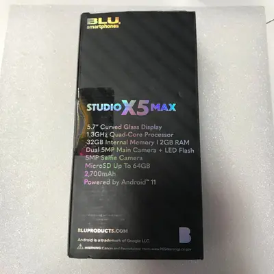 BLU Studio X5 Max Smartphone, 32GB, Unlocked GSM Android Phone – Black - Thumbnail 2