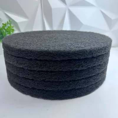 Boardwalk Black Stripping Pads 13 Inch Floor Cleaning Discs Carton of 5 - Thumbnail 2
