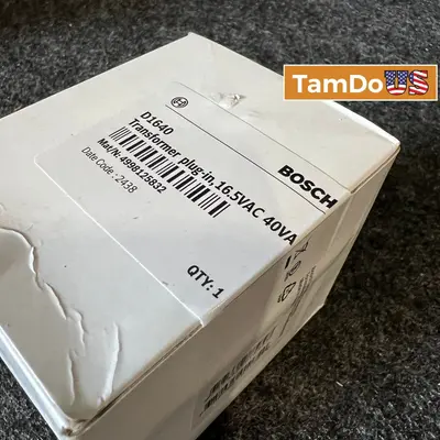Bosch D1640 Plug-In Transformer 16.5VAC 40VA - New - Real photo at TamDo.us