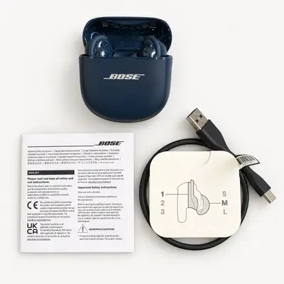 Bose QuietComfort Ultra Earbuds Wireless Noise Cancelling Lunar Blue - Thumbnail 2