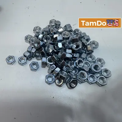 Box of 100 M6-1.00 DIN 934 Coarse Hex Nuts - Thumbnail 1