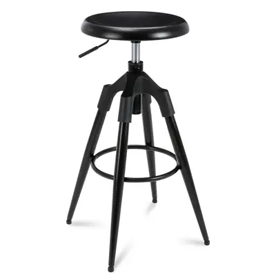 Brage Living BR1981008 Adjustable Height Swivel Round Bar Stool Counter Chair - Thumbnail 1