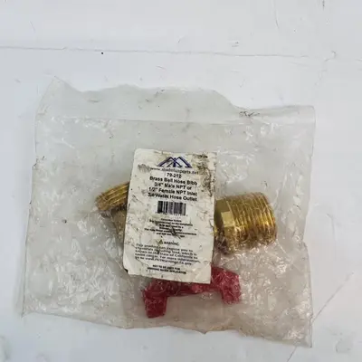 Brass Ball Hose Bibb Valve, 3/4" Male NPT or 1/2" Female NPT Inlet - Thumbnail 2
