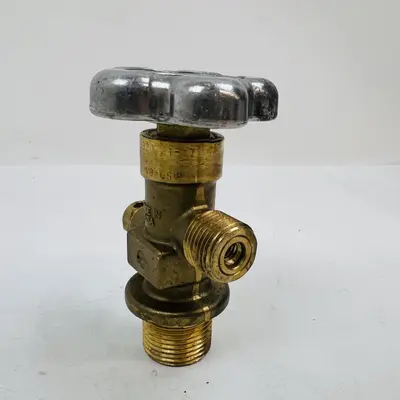 Brass Cylinder Valve PG25-19A, 3000 PSI, Made in USA - Thumbnail 5
