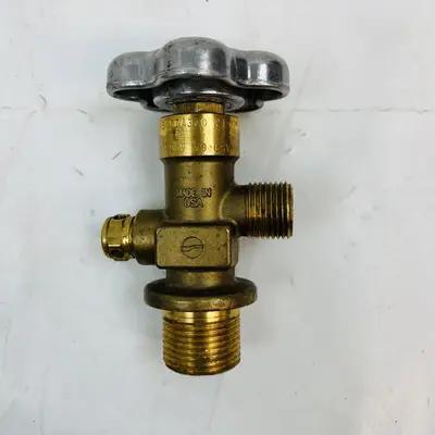 Brass Cylinder Valve PG25-19A, 3000 PSI, Made in USA - Thumbnail 2