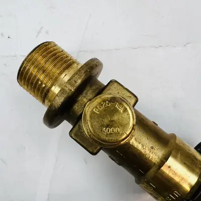Brass Cylinder Valve PG25-19A, 3000 PSI, Made in USA - Thumbnail 6