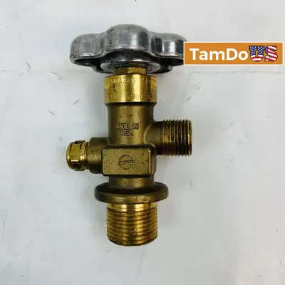 Brass Cylinder Valve PG25-19A, 3000 PSI, Made in USA - Excellent - Real photo at TamDo.us
