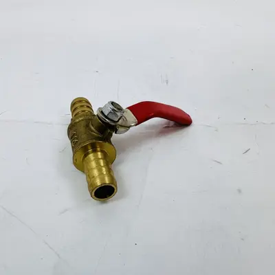 Brass Mini Ball Valve 1/4" Hose Barb Shut Off Valve (6-Pack) - Thumbnail 3