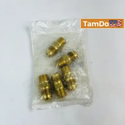 Brass SAE 45 Flare Male Connector 1/2 x 3/8 - New - Real photo at TamDo.us