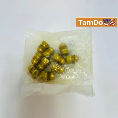 BrassCraft 39-6 3/8" OD Tube Brass Flare Plug Fitting Pack of 10 - Thumbnail 1