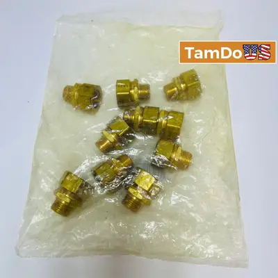 BrassCraft 68-14-8X 7/8" OD x 1/2" MIP Brass Compression Adapter Lot of 10 - Thumbnail 1