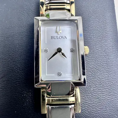 Bulova Women's Watch Silver & Gold Tone Diamond Accent MOP Dial 30M 98P188 - Thumbnail 3