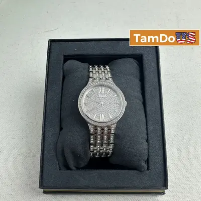 Bulova 96L243 Women's 32mm Crystal White Dial Watch - Thumbnail 1