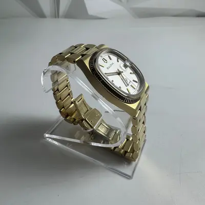 Bulova $825 Super Seville Gold Tone Precisionist Silver Dial Men's Watch 97B223 - Thumbnail 2