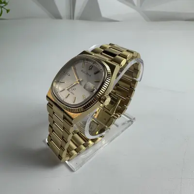 Bulova $825 Super Seville Gold Tone Precisionist Silver Dial Men's Watch 97B223 - Thumbnail 3