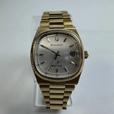 Bulova $825 Super Seville Gold Tone Precisionist Silver Dial Men's Watch 97B223 - Thumbnail 8