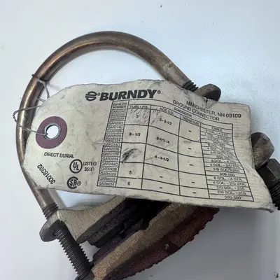 Burndy GAR204C Grounding Connector 3" Ground For Pipe Rod - Thumbnail 3