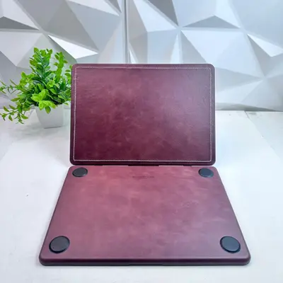 Burton Goods Luxury Leather Slim Case for MacBook Air 13" - Thumbnail 3