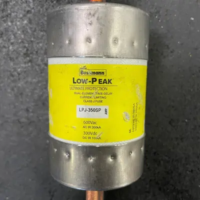 Bussmann LPJ-350SP Low-Peak Class J Fuse 350 Amp 600VAC 300VDC Dual Element - Thumbnail 3