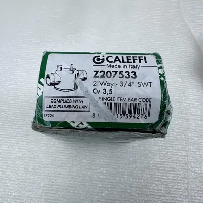 Caleffi Z207533 Z-One 2-Way Zone Valve Body 3/4" Sweat Lead Free 3.5 Cv - Thumbnail 5