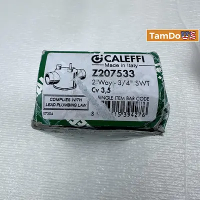Caleffi Z207533 Z-One 2-Way Zone Valve Body 3/4" Sweat Lead Free 3.5 Cv - New - Real photo at TamDo.us