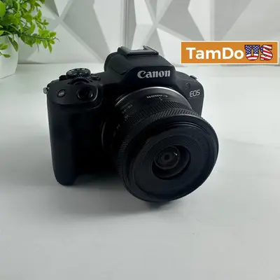 Canon EOS R50 Mirrorless Camera KIT WITH RF-S 18-45mm F4.5-6.3 IS STM Lens Black - Excellent - Real photo at TamDo.us
