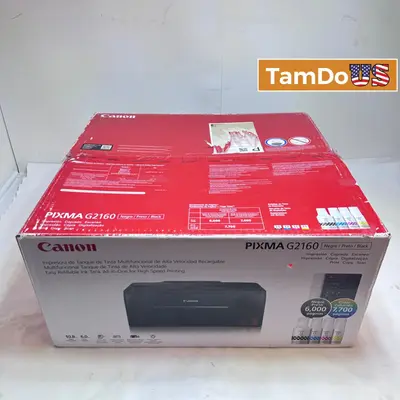 Canon PIXMA G2160 All-In-One Refillable MegaTank Color Inkjet Printer Black - Good - Real photo at TamDo.us