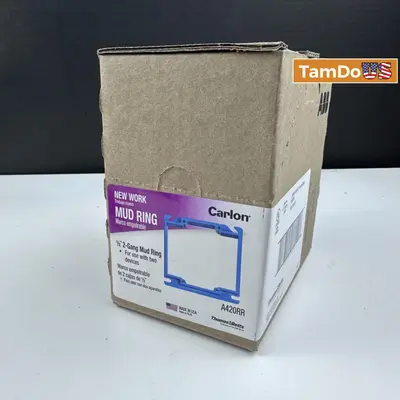Carlon A420RR 1/2" 2-Gang Mud Ring for Two Devices (Box of 6) - Thumbnail 7